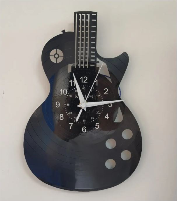 Frendorf | MelodiTime Gitarren Wanduhr – Musikalisches Design für Ihr Zuhause