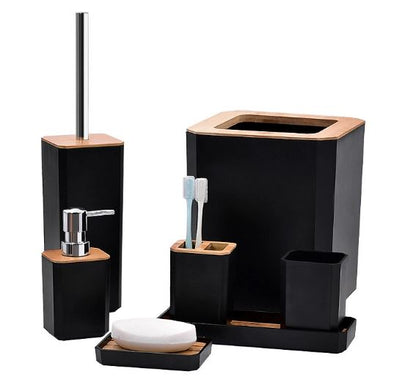 Frendorf | Azulene 5-teiliges Badezimmer-Set | Elegantes Design | Praktisch & Modern | Blau