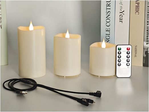 3er Set TruGlow Solarkerzen