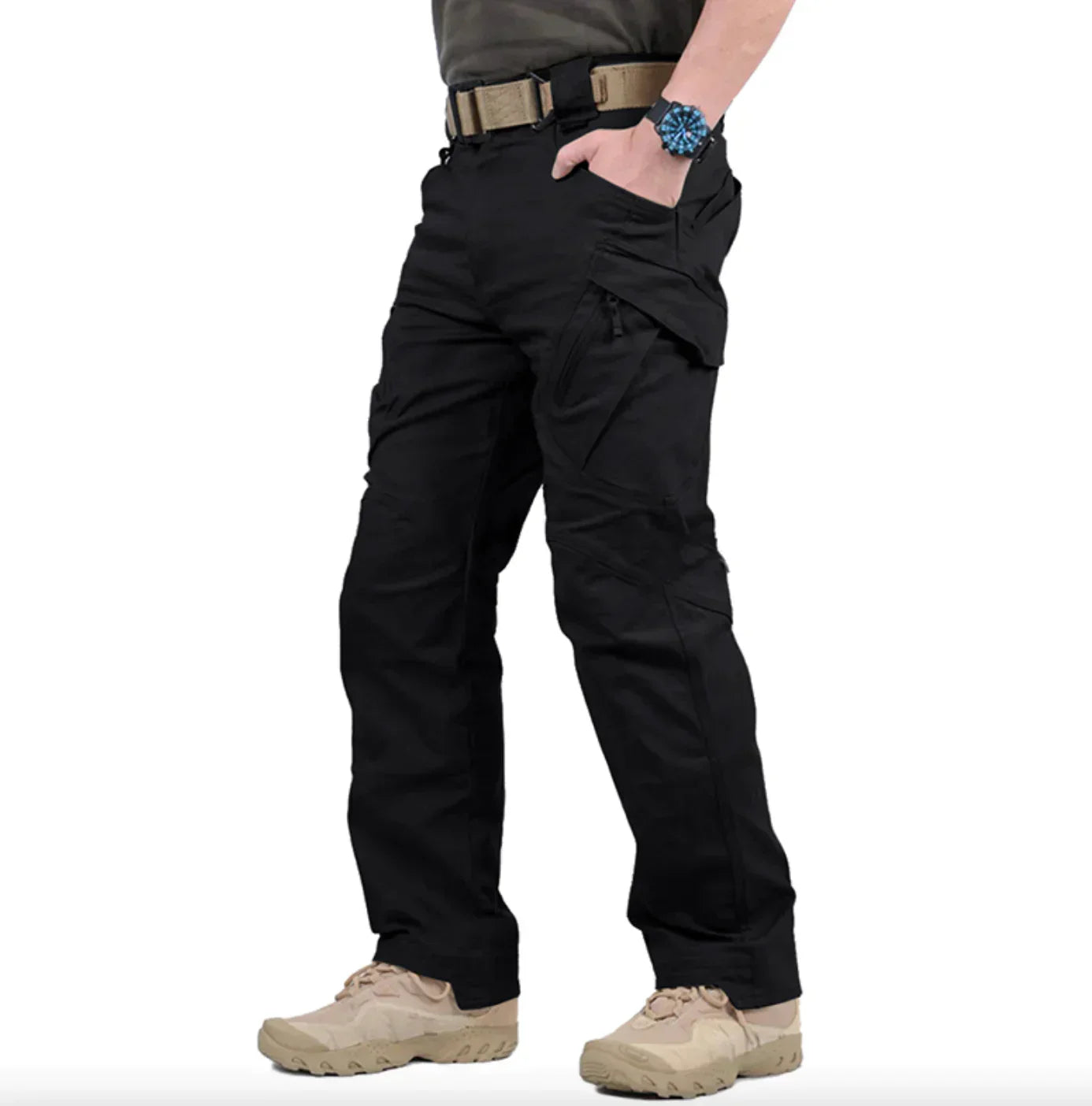 Wasserdichte und bequeme taktische Hose mit viel Stauraum