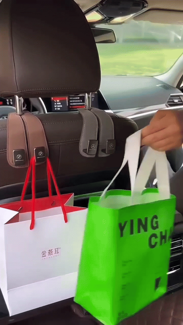 Frendorf | Auto Kopfstützen Organizer Leder Haken