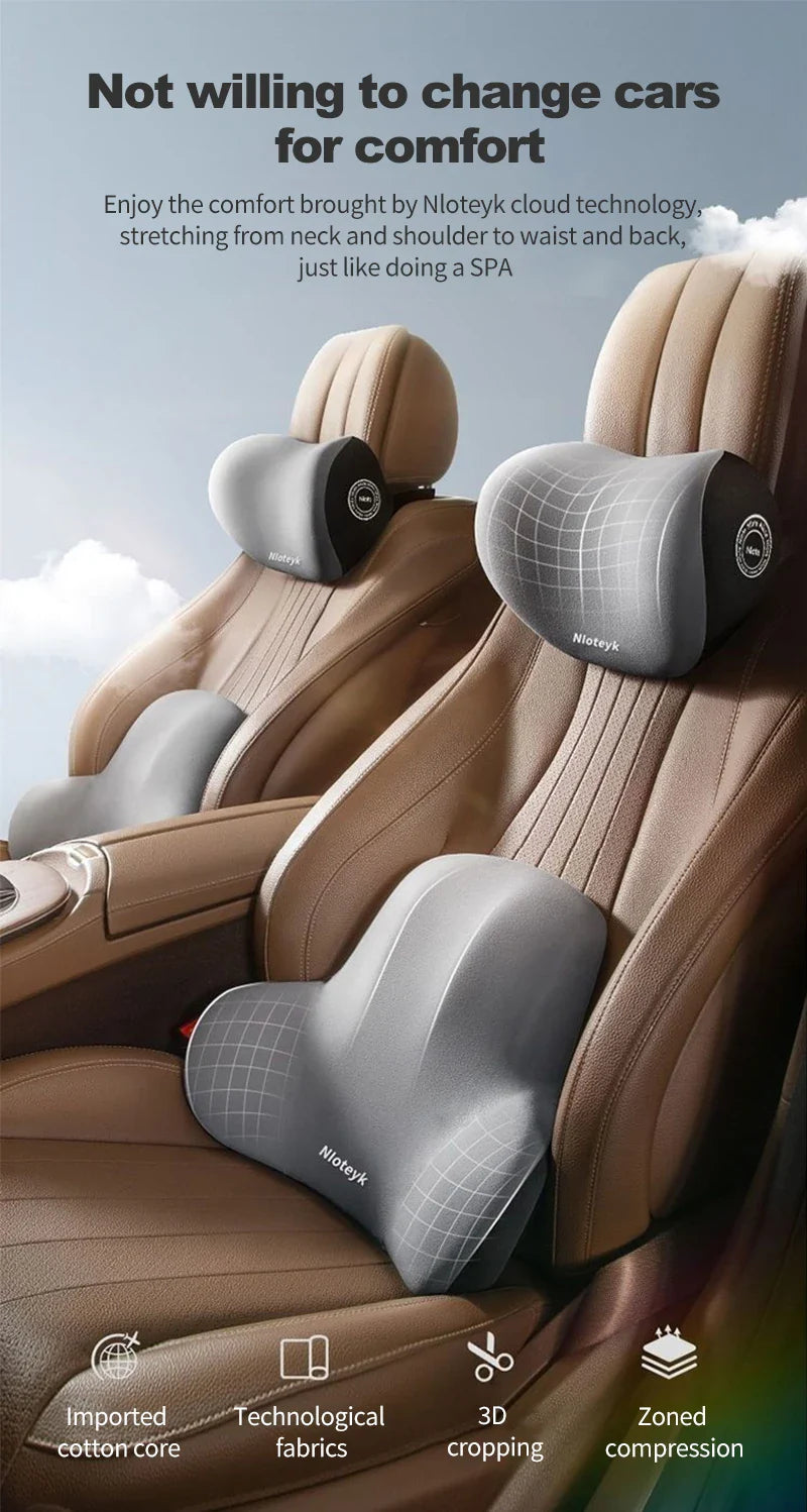 Frendorf | Auto Lendenwirbelstütze Rückenkissen und Nackenkissen