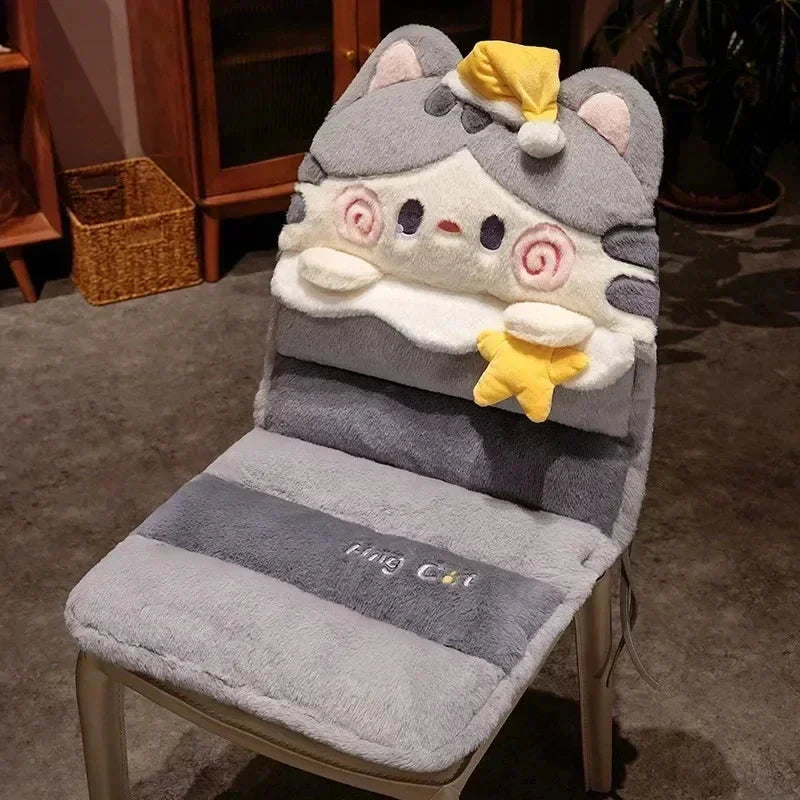 Cartoon Cuddle Cat Stuhl Kissen Rücken Eins Triple Rutschfest Verdickt Weich Bürostuhl Kissen Studentenwohnheim Sitzen Boden Kissen