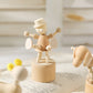Cartoon Holzkunst bewegliche Puppe Schreibtischfigur Ornamente Clown Pferd Giraffe Hund Statue Handwerks Spielzeug Geschenke Wohnkultur