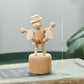 Cartoon Holzkunst bewegliche Puppe Schreibtischfigur Ornamente Clown Pferd Giraffe Hund Statue Handwerks Spielzeug Geschenke Wohnkultur