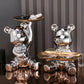 Keramische Farbige Plattenbären Aufbewahrungsbox Home Living Neues Zimmer Desktop Aufbewahrungstablett Dekorative Statue Sparschwein Ornamente