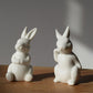 Keramische niedliche reinen weißen Hasenfiguren Porzellan Tisch Heimdekoration China Geschenk moderne Statue handgefertigte Einrichtungsgegenstände DHYY05
