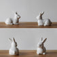 Keramische niedliche reinen weißen Hasenfiguren Porzellan Tisch Heimdekoration China Geschenk moderne Statue handgefertigte Einrichtungsgegenstände DHYY05
