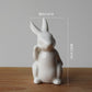 Keramische niedliche reinen weißen Hasenfiguren Porzellan Tisch Heimdekoration China Geschenk moderne Statue handgefertigte Einrichtungsgegenstände DHYY05