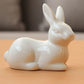 Keramische niedliche reinen weißen Hasenfiguren Porzellan Tisch Heimdekoration China Geschenk moderne Statue handgefertigte Einrichtungsgegenstände DHYY05