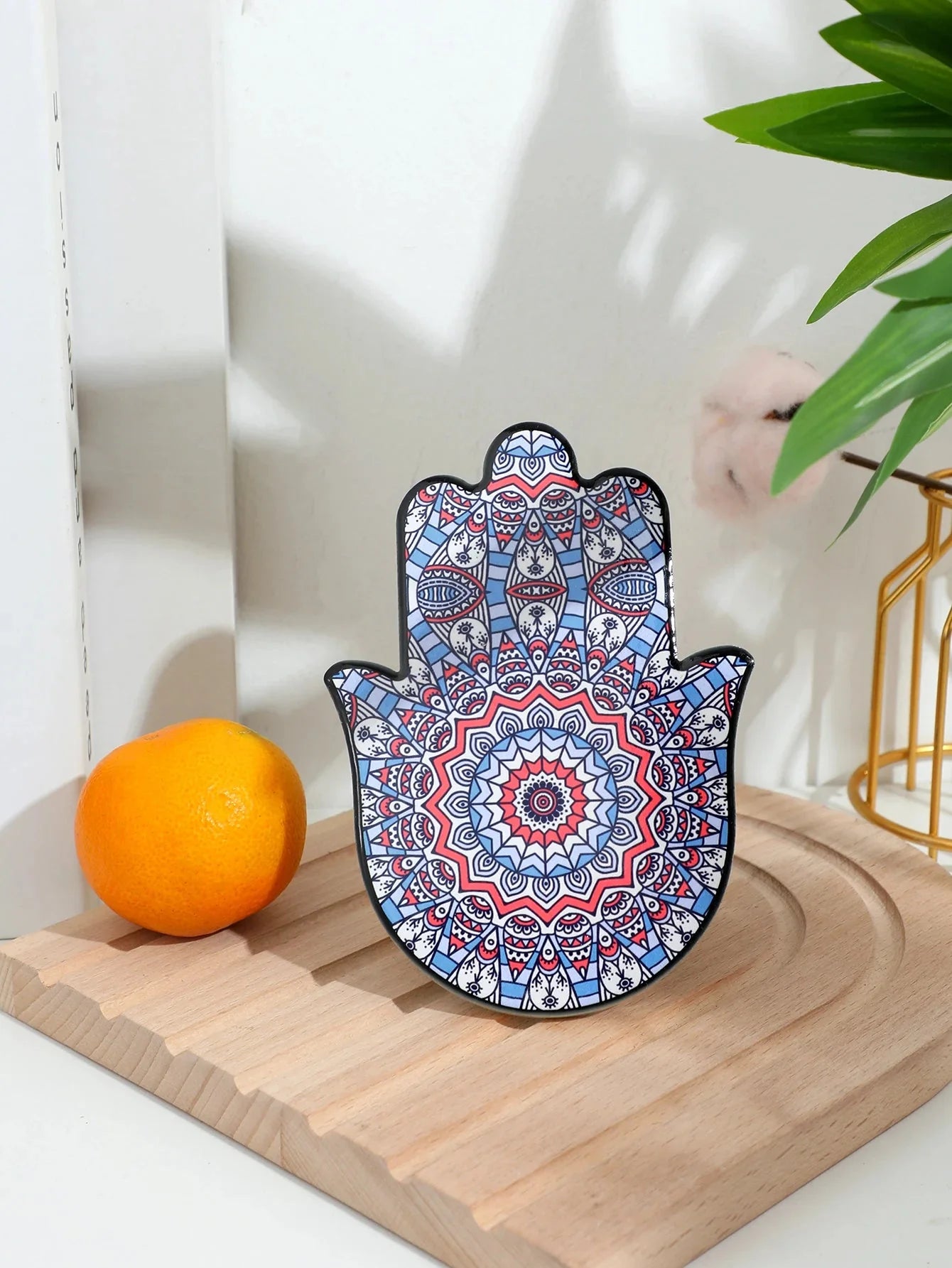 Keramische Evil Eye Hamsa Hand Schreibtischornament Schreibtischdekoration Heimdecorations Schreibtischzubehör Gothic Heimdekoration Tischdekorationsartikel