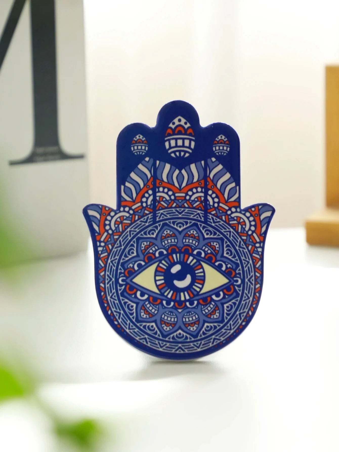 Keramische Evil Eye Hamsa Hand Schreibtischornament Schreibtischdekoration Heimdecorations Schreibtischzubehör Gothic Heimdekoration Tischdekorationsartikel