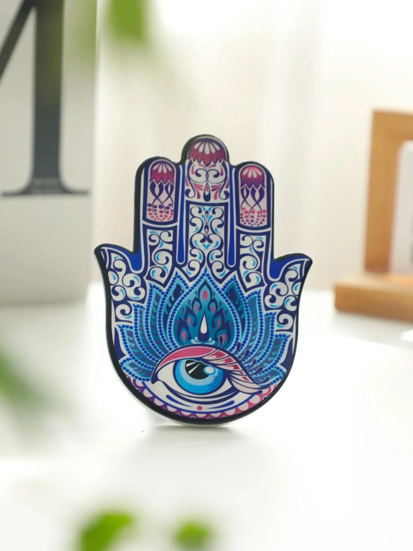 Keramische Evil Eye Hamsa Hand Schreibtischornament Schreibtischdekoration Heimdecorations Schreibtischzubehör Gothic Heimdekoration Tischdekorationsartikel