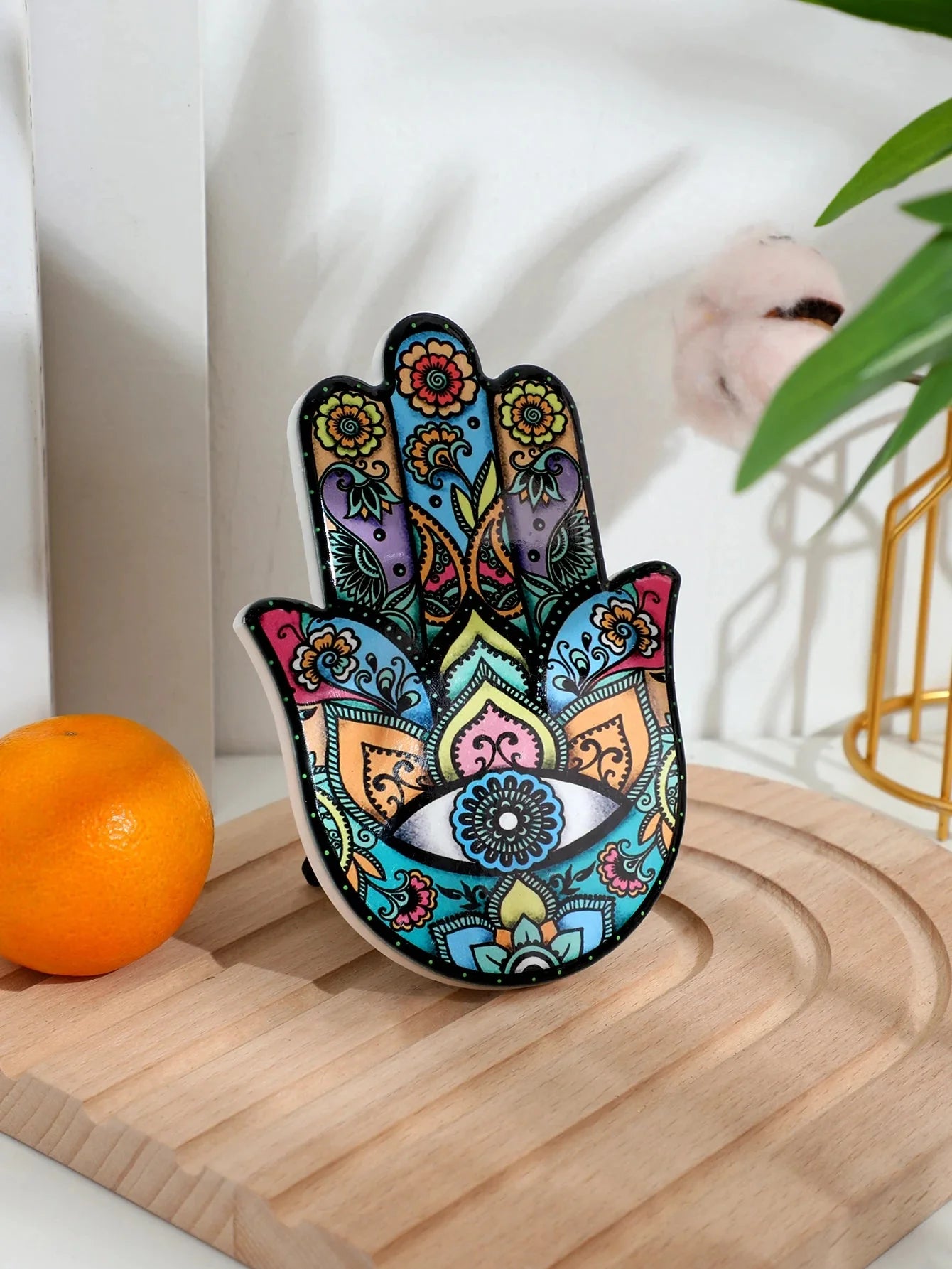 Keramische Evil Eye Hamsa Hand Schreibtischornament Schreibtischdekoration Heimdecorations Schreibtischzubehör Gothic Heimdekoration Tischdekorationsartikel