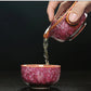 Keramisches Gaiwan-Set kuai ke Teeset Camping Kung Fu Teeset 1 Teekanne 1 Tasse Reise-Teekanne Kaffeetasse Wasserbecher Bürokessel Trinkgeschirr
