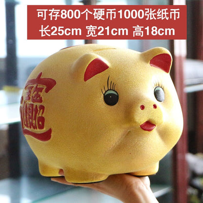 Keramische Glücksschwein Münzschweinetöpfchen große Kapazität Kinder Aufbewahrungsbox süßes Schwein Tier Glas Zuhause Sparschwein Kinder Geschenk