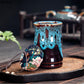 Keramischer Teedose Teebox Teebehälter Lagertank Versiegeltes Glas Getreidetank Bonbonglas Teeorganizer Teedose Schreibtischaufbewahrungsbox