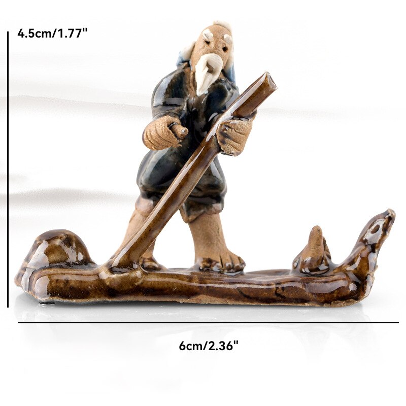 Keramische Fischerboot-Figuren für Aquarium Fischtank Landschaft Bonsai Steingarten Ornament Dekoration Feengarten Wohnkultur