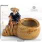 Keramische Fischerboot-Figuren für Aquarium Fischtank Landschaft Bonsai Steingarten Ornament Dekoration Feengarten Wohnkultur