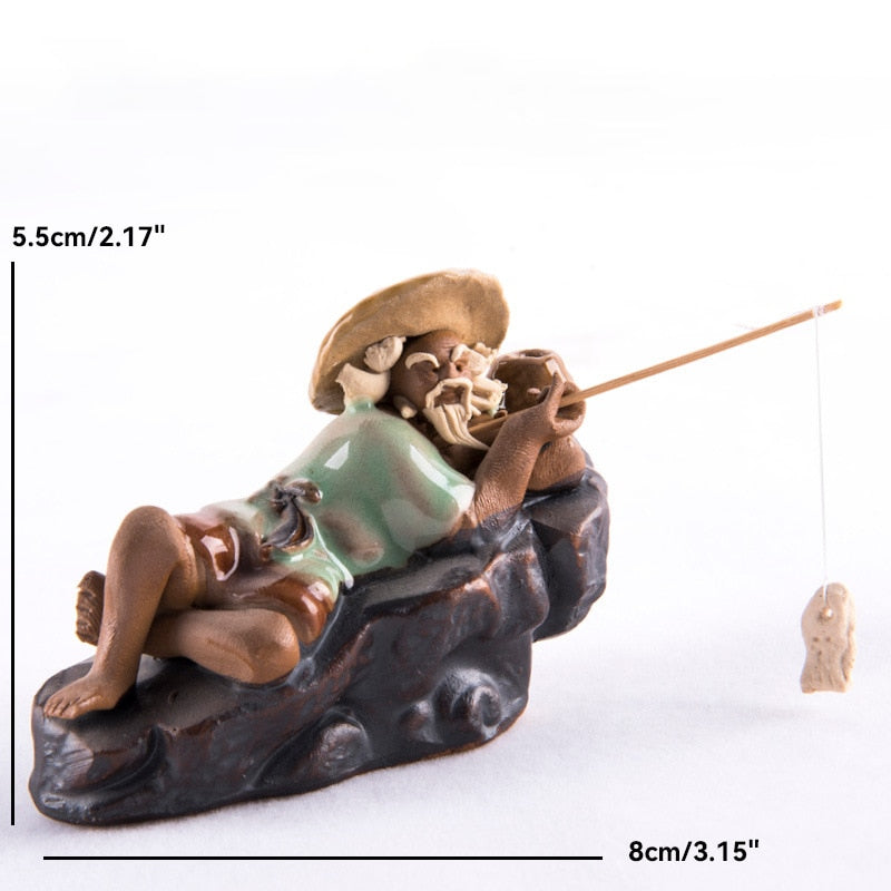 Keramische Fischerboot-Figuren für Aquarium Fischtank Landschaft Bonsai Steingarten Ornament Dekoration Feengarten Wohnkultur