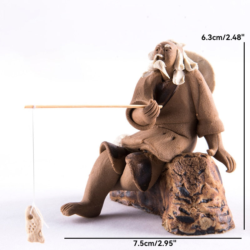 Keramische Fischerboot-Figuren für Aquarium Fischtank Landschaft Bonsai Steingarten Ornament Dekoration Feengarten Wohnkultur