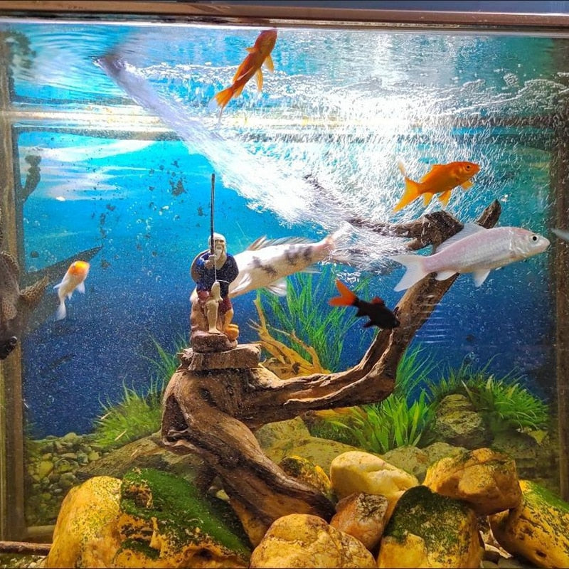 Keramische Fischerboot-Figuren für Aquarium Fischtank Landschaft Bonsai Steingarten Ornament Dekoration Feengarten Wohnkultur
