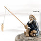Keramische Fischerboot-Figuren für Aquarium Fischtank Landschaft Bonsai Steingarten Ornament Dekoration Feengarten Wohnkultur