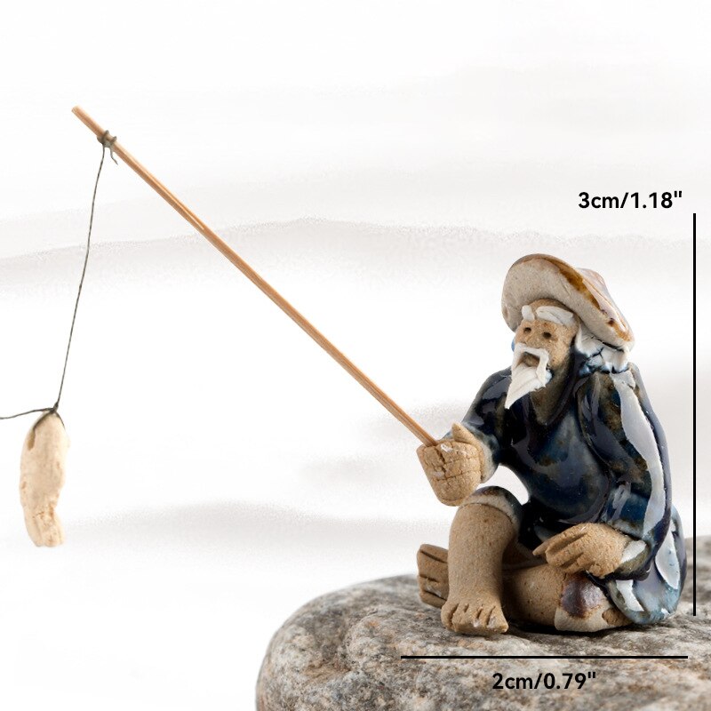 Keramische Fischerboot-Figuren für Aquarium Fischtank Landschaft Bonsai Steingarten Ornament Dekoration Feengarten Wohnkultur