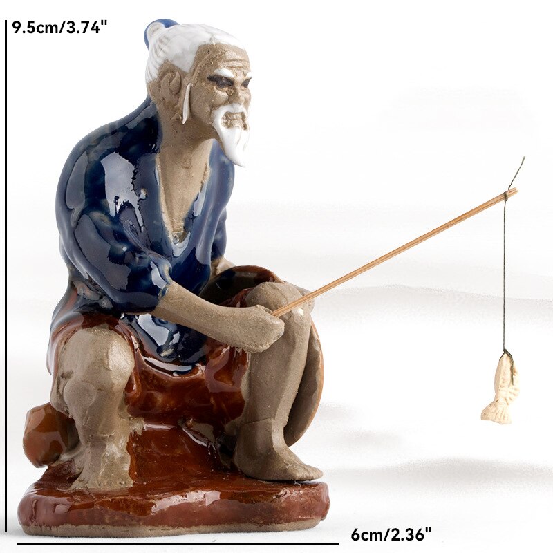 Keramische Fischerboot-Figuren für Aquarium Fischtank Landschaft Bonsai Steingarten Ornament Dekoration Feengarten Wohnkultur