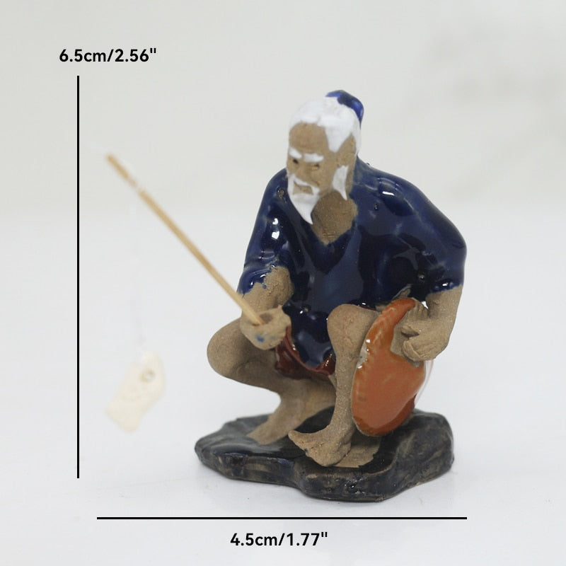 Keramische Fischerboot-Figuren für Aquarium Fischtank Landschaft Bonsai Steingarten Ornament Dekoration Feengarten Wohnkultur