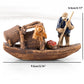 Keramische Fischerboot-Figuren für Aquarium Fischtank Landschaft Bonsai Steingarten Ornament Dekoration Feengarten Wohnkultur
