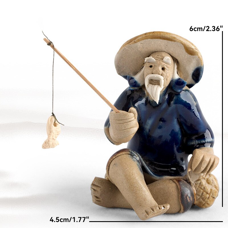 Keramische Fischerboot-Figuren für Aquarium Fischtank Landschaft Bonsai Steingarten Ornament Dekoration Feengarten Wohnkultur