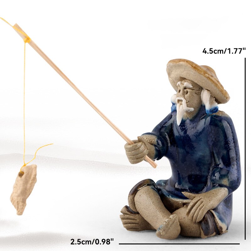 Keramische Fischerboot-Figuren für Aquarium Fischtank Landschaft Bonsai Steingarten Ornament Dekoration Feengarten Wohnkultur