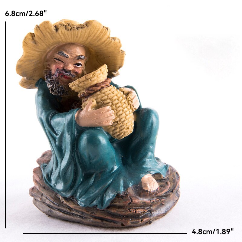 Keramische Fischerboot-Figuren für Aquarium Fischtank Landschaft Bonsai Steingarten Ornament Dekoration Feengarten Wohnkultur
