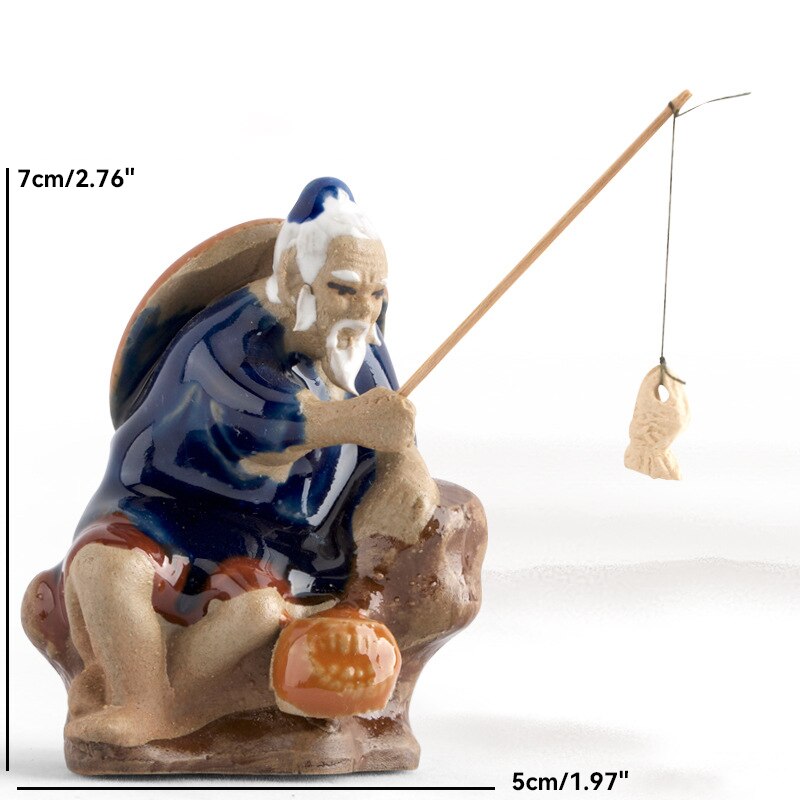 Keramische Fischerboot-Figuren für Aquarium Fischtank Landschaft Bonsai Steingarten Ornament Dekoration Feengarten Wohnkultur