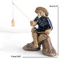 Keramische Fischerboot-Figuren für Aquarium Fischtank Landschaft Bonsai Steingarten Ornament Dekoration Feengarten Wohnkultur