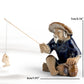 Keramische Fischerboot-Figuren für Aquarium Fischtank Landschaft Bonsai Steingarten Ornament Dekoration Feengarten Wohnkultur