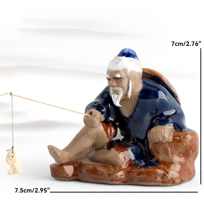 Keramische Fischerboot-Figuren für Aquarium Fischtank Landschaft Bonsai Steingarten Ornament Dekoration Feengarten Wohnkultur