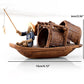 Keramische Fischerboot-Figuren für Aquarium Fischtank Landschaft Bonsai Steingarten Ornament Dekoration Feengarten Wohnkultur