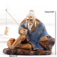 Keramische Fischerboot-Figuren für Aquarium Fischtank Landschaft Bonsai Steingarten Ornament Dekoration Feengarten Wohnkultur