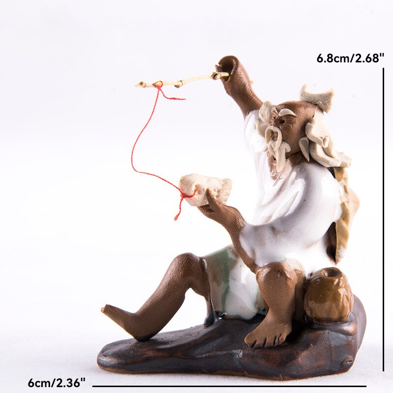 Keramische Fischerboot-Figuren für Aquarium Fischtank Landschaft Bonsai Steingarten Ornament Dekoration Feengarten Wohnkultur