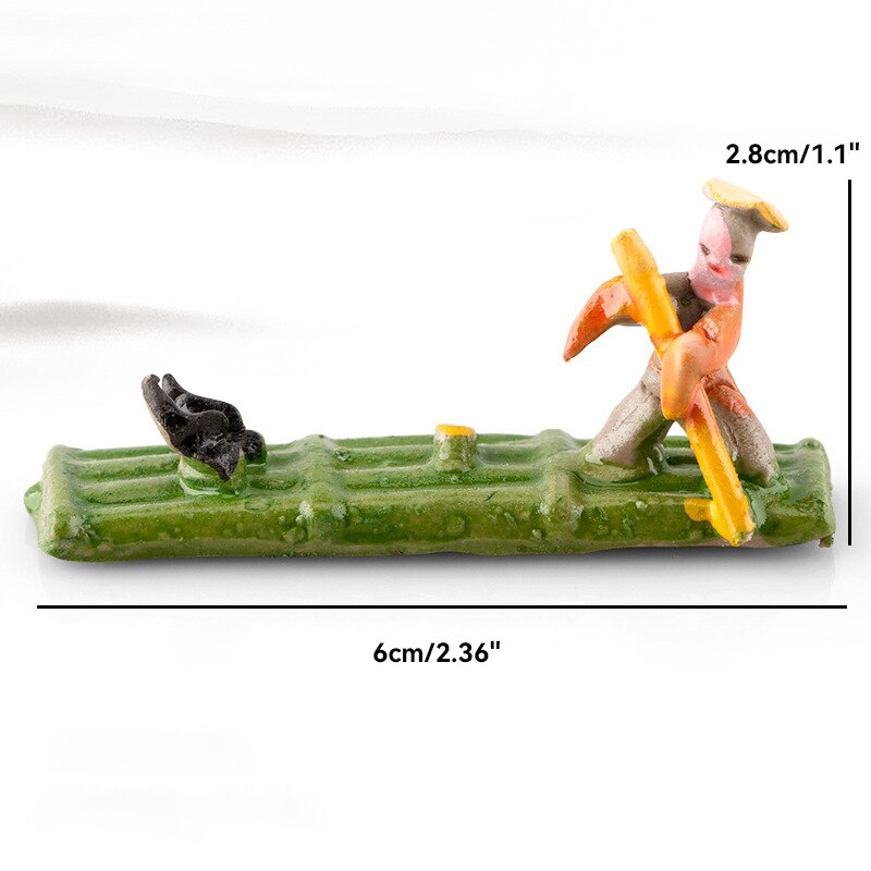 Keramische Fischerboot-Figuren für Aquarium Fischtank Landschaft Bonsai Steingarten Ornament Dekoration Feengarten Wohnkultur