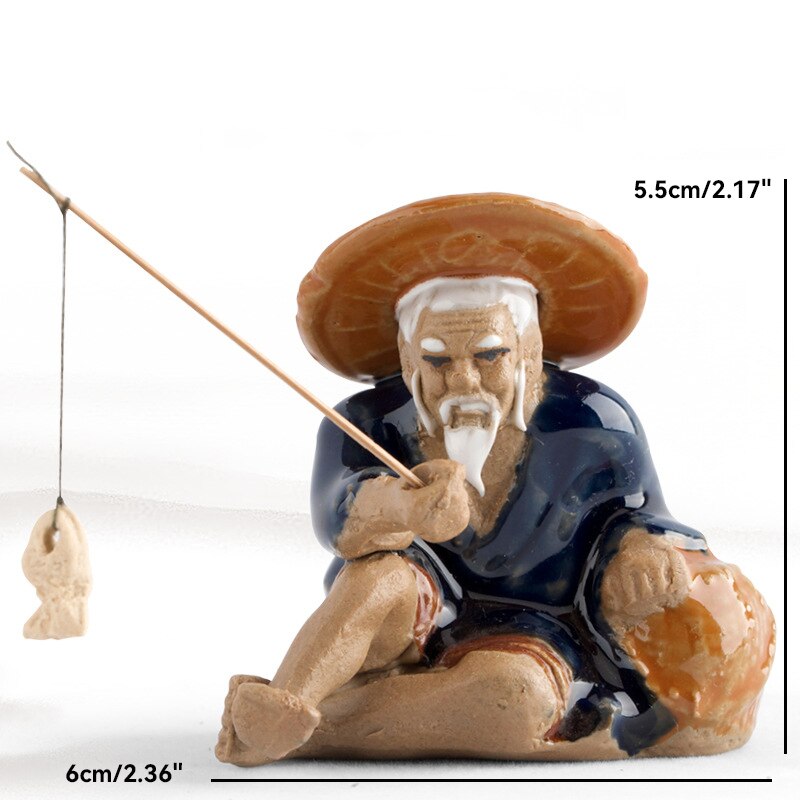 Keramische Fischerboot-Figuren für Aquarium Fischtank Landschaft Bonsai Steingarten Ornament Dekoration Feengarten Wohnkultur
