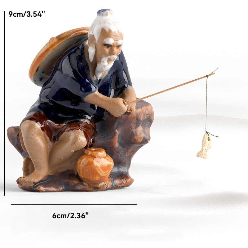 Keramische Fischerboot-Figuren für Aquarium Fischtank Landschaft Bonsai Steingarten Ornament Dekoration Feengarten Wohnkultur