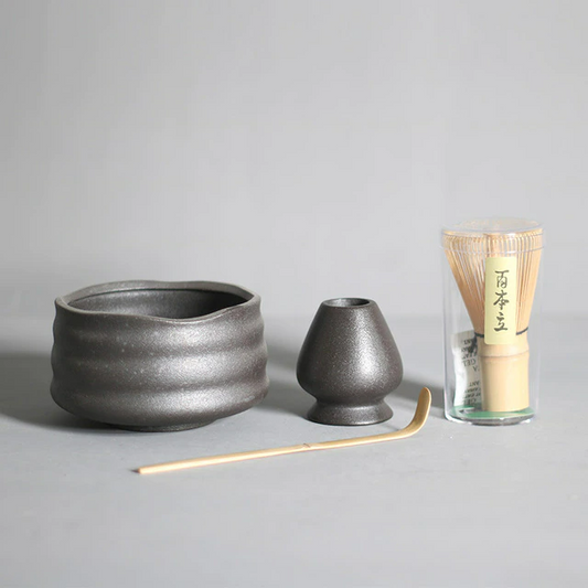 Frendorf | MatchaZen Zeremonielles Matcha-Set | Handgefertigt | Komplett-Set für authentischen Genuss | Matcha-Schale, Bambusbesen & Zubehör