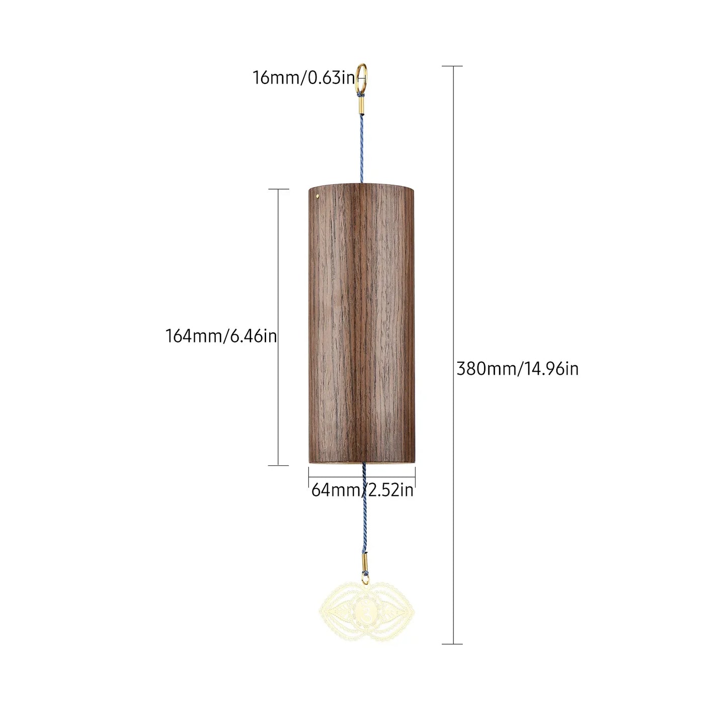 Frendorf | Chakra Chimes | Bambus Windglocke für Meditation und Entspannung | Harmonische Windglocke für draußen
