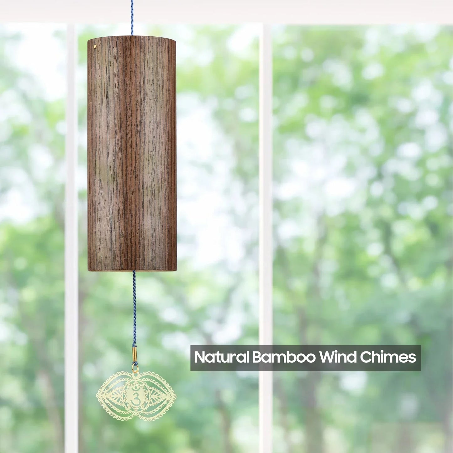 Frendorf | Chakra Chimes | Bambus Windglocke für Meditation und Entspannung | Harmonische Windglocke für draußen
