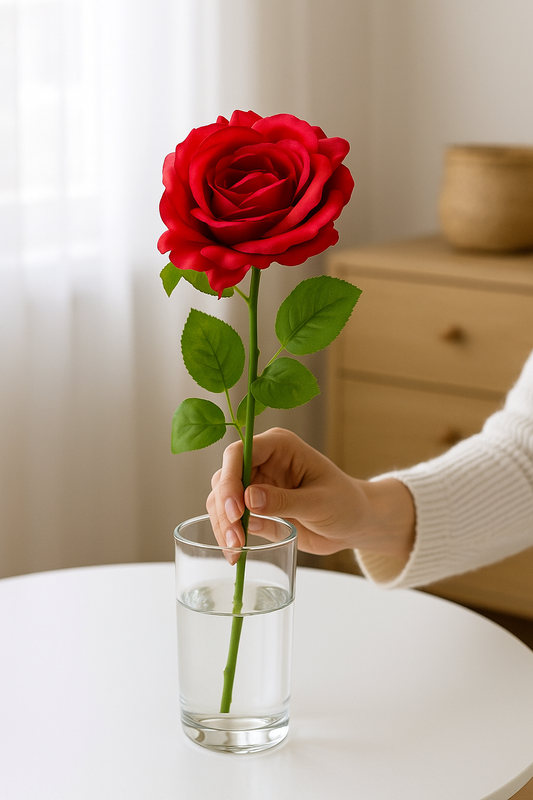 Frendorf | Elegance Rose Stem Schönheit 68 cm - Realistische künstliche Rose mit lebensechten Blütenblättern - Perfekt für Blumenarrangements, Sträuße, Kränze und Wohnkultur - Langlebig und pflegeleicht