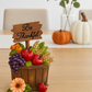 Frendorf | "Thanks for the Harvest" Topf mit LED - Dekorativer Herbst-Topf mit warmem LED-Licht - Perfekt für herbstliche Heimdekoration, Tischmittelstücke und saisonale Displays