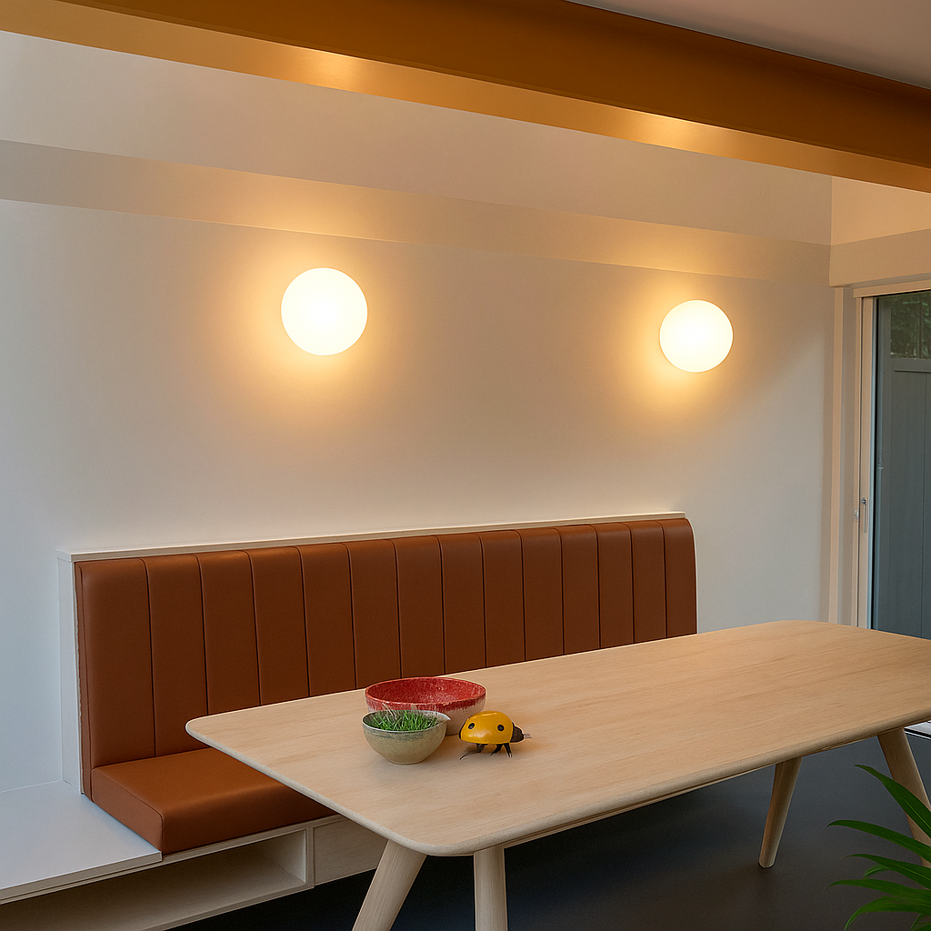 Frendorf | LumaGlow – Moderne Wandleuchte mit mattem Glas-Schirm und eleganter Basis